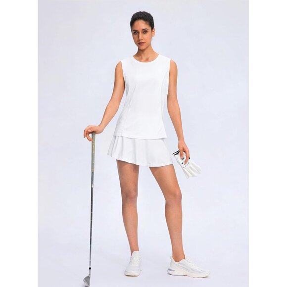 Women's Lightweight Sleeveless Workout Tank Top Loose Fit for Running Yoga - Picture 7 of 7